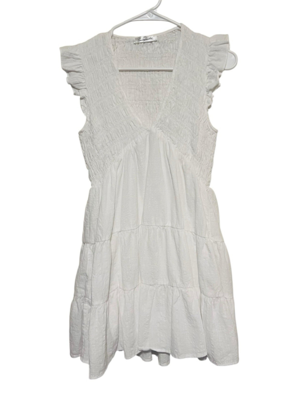 Magnolia Boutique White Dress Women’s Large Boho Beach Classic Cottagecore NWOT